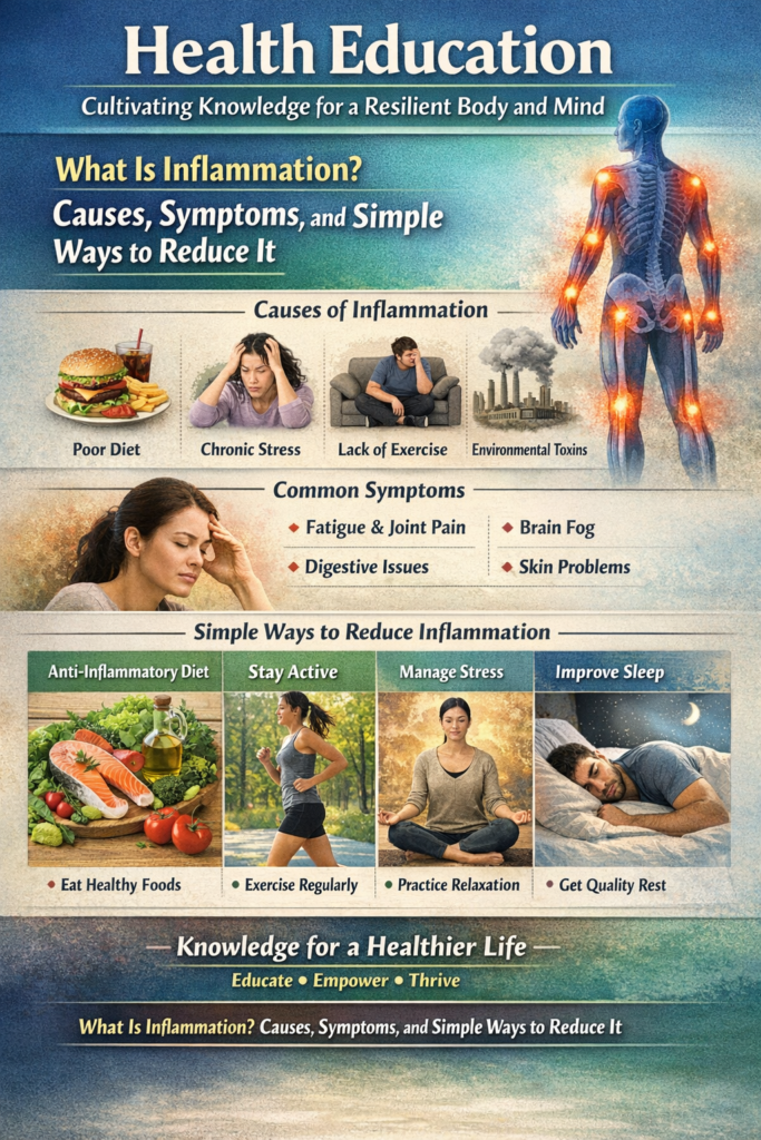 Health education Understanding and reducing inflammation